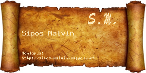 Sipos Malvin névjegykártya